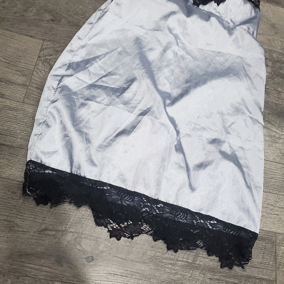 Silver And Black Babydoll Lingerie - Picture 2 of 5